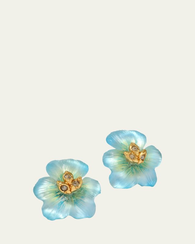 Pansy Lucite Petite Post Earrings